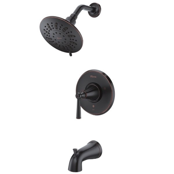 Tub and Shower Trim, 3, Wall, Tuscan Bronze